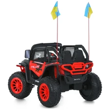 Детский багги M 6131 EBLR-3 (24V) электромобиль, кожаное сиденье, красный фото 99