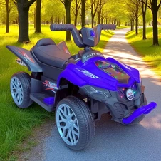 Детский электроквадроцикл Bambi M 6181 EL-4 синий, мягкое сиденье фото 33