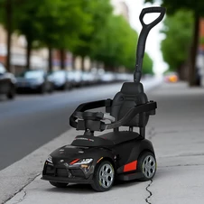 Детский электромобиль - толокар M 6129 EBLR-2 Toyota с ручкой, черный