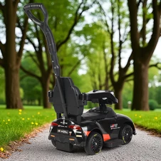 Детский электромобиль - толокар M 6129 EBLR-2 Toyota с ручкой, черный фото 11
