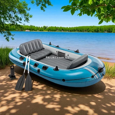 Надувная лодка Intex 66324 четырехместная Excursion 4, 315 х 165 х 43 см.
