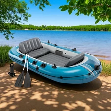 Надувная лодка Intex 66324 четырехместная Excursion 4, 315 х 165 х 43 см.