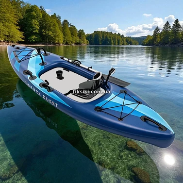 Одноместная надувная байдарка - каяк Intex 68245, Dakota Quest, 320 х 89 х 20 см