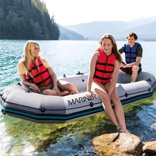Надувная лодка Intex 68373 трехместная Mariner 3, 297 х 127 х 46 см. фото 11