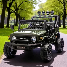 Двухместный детский джип 2566 AEBLR-5 (24V) темно-зеленый, Toyota купить