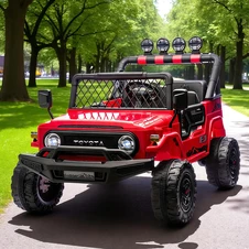 Детский джип 2566 AEBLR-3 (24V) двухместный электромобиль, Toyota, красный купить