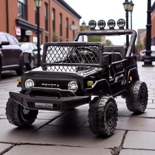Детский джип 2566 AEBLR-2 (24V) двухместный электромобиль, Toyota, черный
