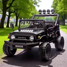 Детский джип 2566 AEBLR-2 (24V) двухместный электромобиль, Toyota, черный купить