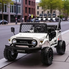 Детский джип 2566 AEBLR-1 (24V) двухместный электромобиль, Toyota, белый