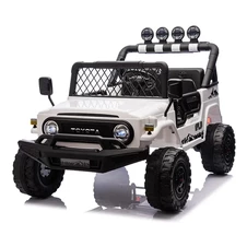 Детский джип 2566 AEBLR-1 (24V) двухместный электромобиль, Toyota, белый фото 66