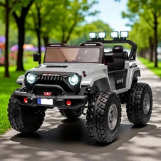Двухместный детский джип M 6204 EBLR-11 (24V) серый, EVA колеса купить