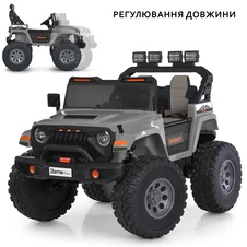 Двухместный детский джип M 6204 EBLR-11 (24V) серый, EVA колеса фото 77
