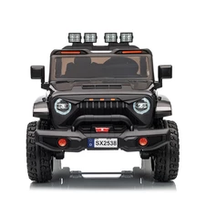 Детский электромобиль M 6204 EBLR-2 (24V) двухместный джип, черный фото 16