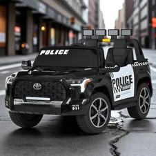 Детский джип M 6192 EBLR-2-1 (24V) Police, два мотора по 200W, бело-черный