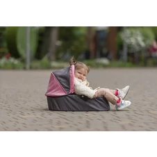Коляска для куклы Carrello Avanti 9662 Pink с сумочкой, 2 в 1, розовая фото 16