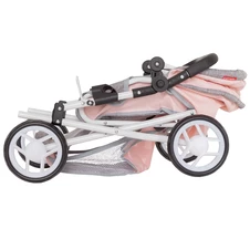 Коляска для куклы Carrello Unico 9346 Pink с сумочкой, розовая фото 66