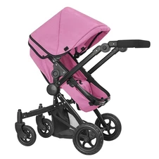 Коляска для куклы 2 в 1 Carrello Maestro 9651B Rose Red Black с сумочкой, темно-розовая фото 33