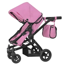 Коляска для куклы 2 в 1 Carrello Maestro 9651B Pink с сумочкой, розовая фото 33
