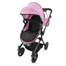 Коляска для куклы Carrello Alfa 9707 Pink с сумочкой, 2 в 1, розовая купить