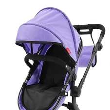 Коляска для куклы Carrello Alfa 9707 Purple с сумочкой, 2 в 1, фиолетовая фото 44