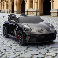 Двухместная детская машина M 6111 (MP4) EBLRS-2 (24V) Porsche, MP4 планшет, черная
