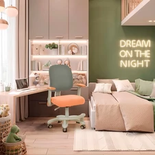 Детское кресло Bambi M 6250-13 персиковое, подлокотники и подножка фото 55