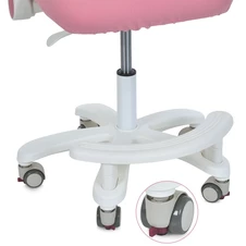 Детское кресло M 6250-8 розовое, подлокотники и подножка, блокировка колес фото 44
