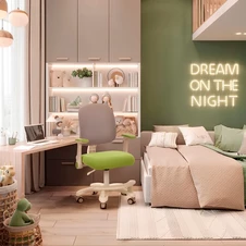 Детское кресло M 6250-5 зеленое, подлокотники и подножка, блокировка колес фото 55