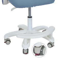 Детское кресло M 6250-4 синее, подлокотники и подножка, блокировка колес фото 44