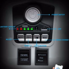 Кликните для увеличения изображения Детский квадроцикл M 6222 EBLR-1-8 с пультом управления, бело-розовый фото 88