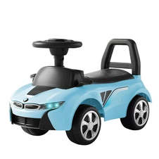 Детская каталка - толокар M 6155-12 голубая, BMW, светятся фары фото 11