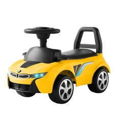 Детская каталка - толокар M 6155-6 желтая, BMW, светятся фары фото 11