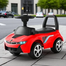 Детская каталка - толокар M 6155-3 красная BMW, светятся фары купить