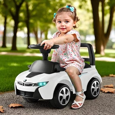 Детская каталка - толокар M 6155-1 белая BMW, светятся фары фото 33