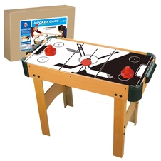 Настольная игра аэрохоккей A0033 деревянная, на ножках
