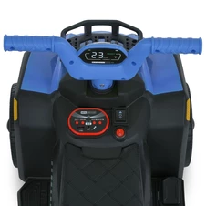 Детский квадроцикл - толокар M 6237 EBLR-4 с пультом, мягкое сиденье, синий фото 13