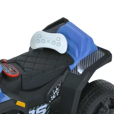 Детский квадроцикл - толокар M 6237 EBLR-4 с пультом, мягкое сиденье, синий фото 57