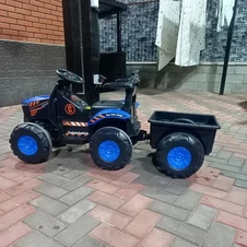 Детский трактор M 6219 EBLR-5 электромобиль с прицепом, зеленый фото 88