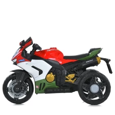 Детский мотоцикл M 6220 ELR-3-5 Honda, мягкое сиденье, красно-зеленый фото 16