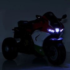 Детский мотоцикл M 6220 ELR-3-5 Honda, мягкое сиденье, красно-зеленый фото 32