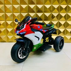 Детский мотоцикл M 6220 ELR-3-5 Honda, мягкое сиденье, красно-зеленый фото 44