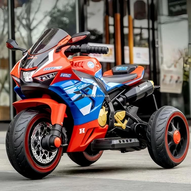 Детский мотоцикл M 6220 ELR-3-4 Honda, мягкое сиденье, красно-синий