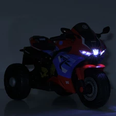 Детский мотоцикл M 6220 ELR-3-4 Honda, мягкое сиденье, красно-синий фото 16