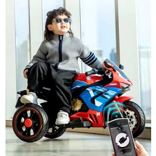 Детский мотоцикл на аккумуляторе M 6220 ELR-5 зеленый, два двигателя фото 57