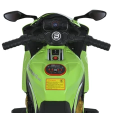 Детский мотоцикл на аккумуляторе M 6220 ELR-5 зеленый, два двигателя фото 25