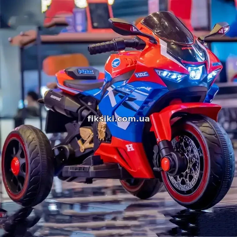 Детский мотоцикл на аккумуляторе M 6220 ELR-4 синий, два двигателя