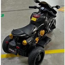 Детский электромотоцикл M 6220 ELR-2 черный, Honda, кожаное сиденье фото 33