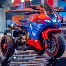 Детский электромотоцикл M 6220 ELR-1 белый, Honda, кожаное сиденье фото 14