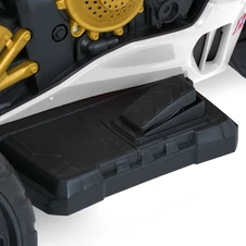 Детский электромотоцикл M 6220 ELR-1 белый, Honda, кожаное сиденье фото 29