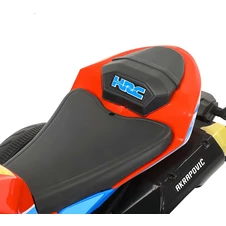 Детский электромотоцикл M 6220 ELR-1 белый, Honda, кожаное сиденье фото 88